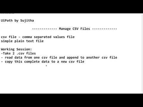 Manage CSV Files | CSV file Automation | example in UiPath Studio using read , write, append csv
