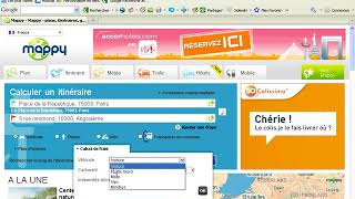 Calculer un itinéraire en France sur le site Mappy
