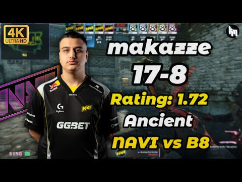 makazze (17-8) NAVI vs B8 (Ancient) | StarLadder Budapest Major 2025 #cs2 #NAVI #makazze