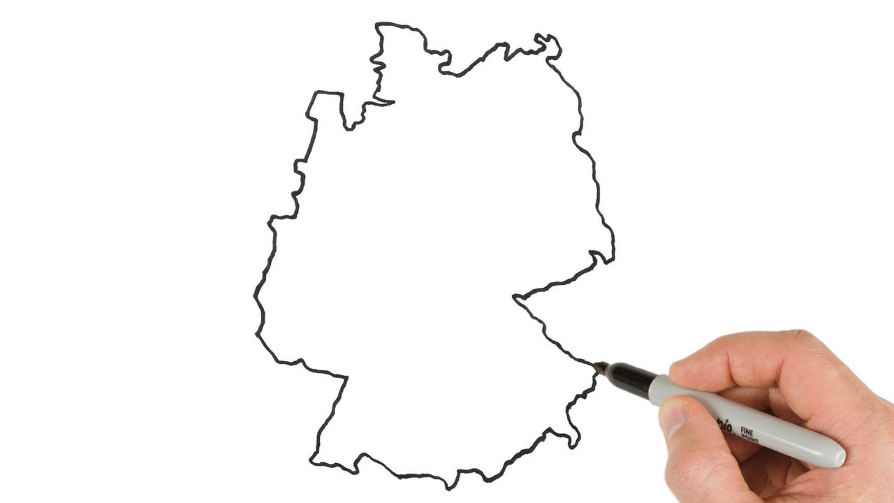 How to Draw Germany Map Outline | Countries Maps Drawing