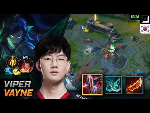 Viper Adc Vayne Immortal Shieldbow Lethal Tempo - Viper Vayne Match Highlight - LOL KR 12.14