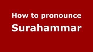 How to pronounce Surahammar