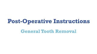preview picture of video 'Post-op Instructions: General Extraction - North Tarrant Oral Maxillofacial Surgery | Saginaw TX'