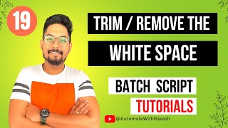 Batch Remove Trailing Whitespace in a Text | Batch Script Tutorial
