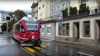 preview picture of video 'Rhätische Bahn: Haltestelle Chur Stadt [CH]'