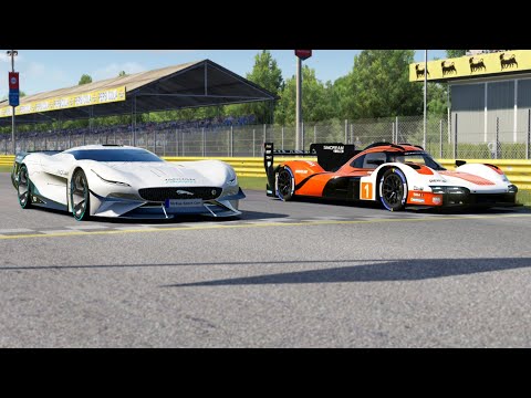 Jaguar Vision GT SV Concept 2020 vs Porsche 963 LM Hypercar LMDh 2023 at Monza Full Course