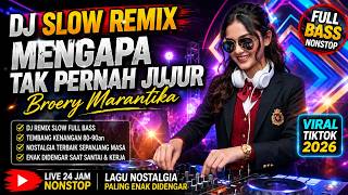 Download lagu DJ SLOW REMIX MENGAPA TAK PERNAH JUJUR - Broery Marantika | Full Bass Nostalgia 80-90an Terbaru 2026 mp3