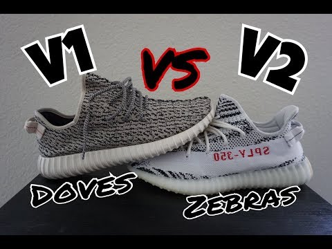 YEEZY TURTLE DOVE VS YEEZY ZEBRA | YEEZY V1 VS V2 COMPARISON 2017