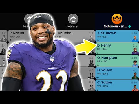 2025 Fantasy Football Mock Draft | 10 Team | PPR (Pick 10)