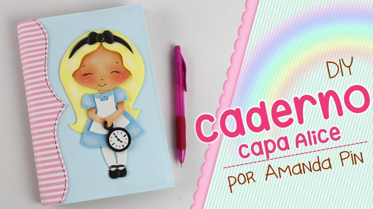 DIY - Como fazer Capa de Caderno, Agenda...- Amanda Pin