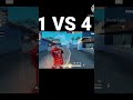 1 vs 4 only red number #freefire #viral #NC GAMER