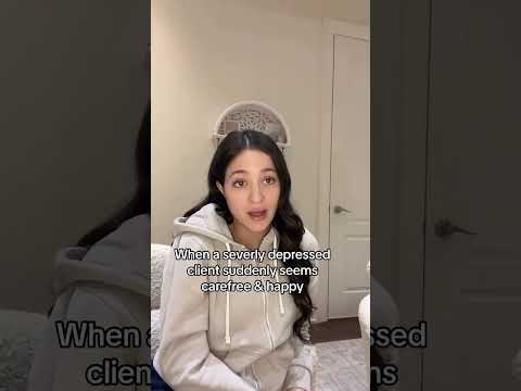 An extremely unexpected sign that someone is having suicidal thoughts, ideations or plans.