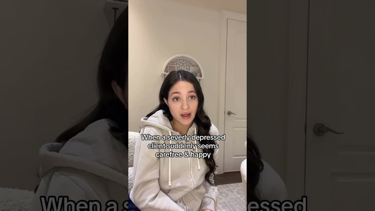 An extremely unexpected sign that someone is having suicidal thoughts, ideations or plans.