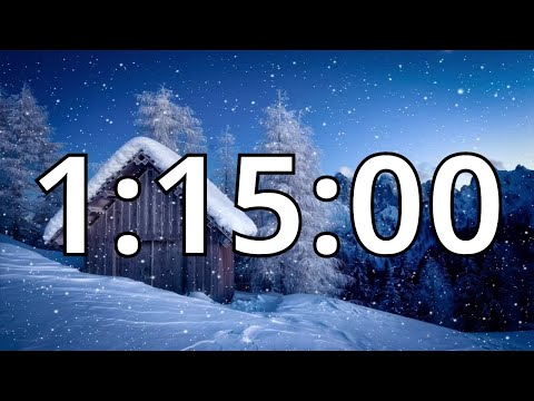 1 Hour 15 Minutes (75 Minutes) Timer with Music | Snowfall Timer