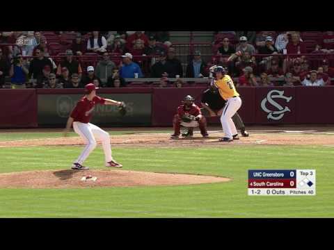 HIGHLIGHTS: Adam Hill's Strikeouts vs. UNC Greensboro — 2/19/17