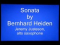 Sonata by Bernhard Heiden for alto saxophone - classical concert sax solo