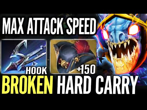 Max Attack Speed Slark Late Game - 7.34 Broken Carry 5Hit/sec Dota 2 Pro