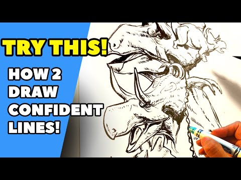 TRY THIS! ART ADVICE - How to Draw CONFIDENT Lines
