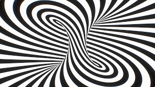 Twisted Black White Hypnotic Optical Illusion Psychedelic Stripes 4K DJ Visuals Loop Background
