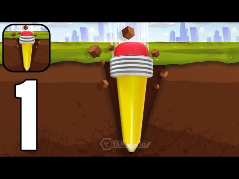 Pen Dig - Gameplay Walkthrough Part 1 Breaking Rocks With a Pencil (Android,iOS)