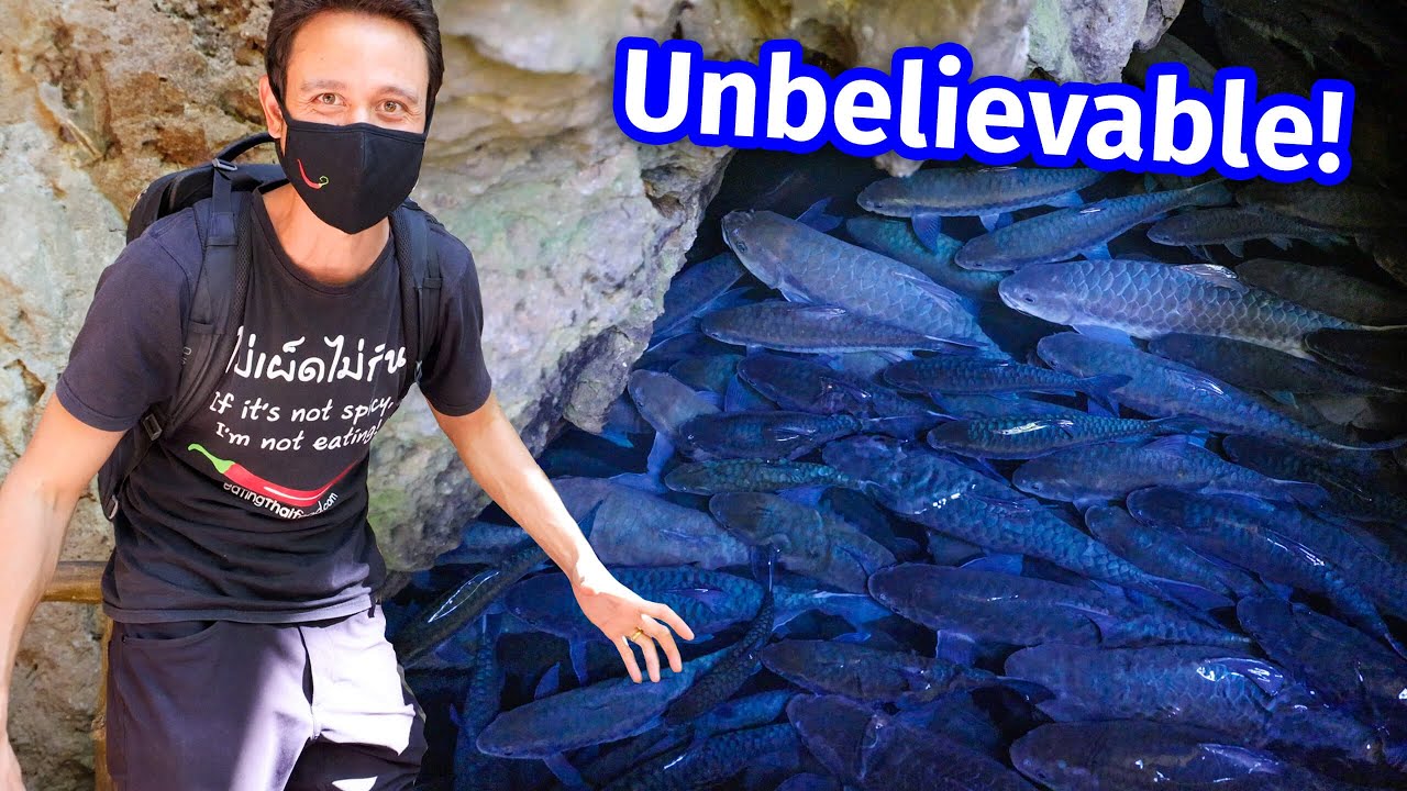 Join a traveler as he explores Nam Lod Cave.