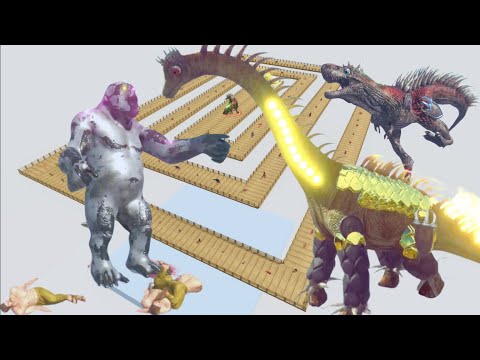 Goro the Giant Mutant Primates Death Run Fight Battle - ARBS Animal Revolt Battle Simulator