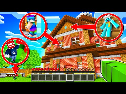 4 YOUTUBER VERSTECKEN sich im XXL HAUS in MINECRAFT!