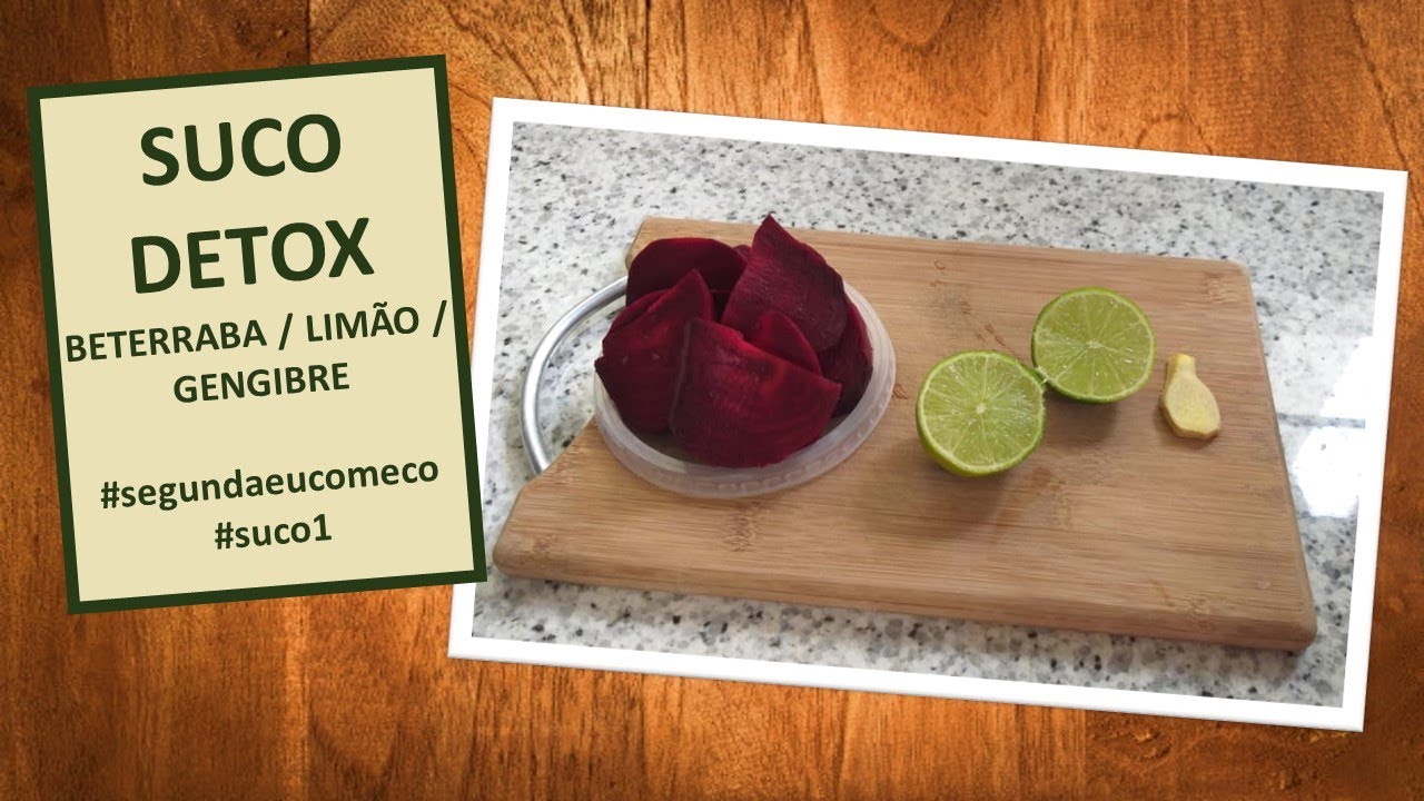 Suco detox - beterraba, limão, gengibre #segundaeucomeco #suco1
