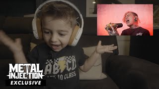 Two Year Old Reacts To ACDC, LORNA SHORE, SYSTEM OF A DOWN | Metal Injection