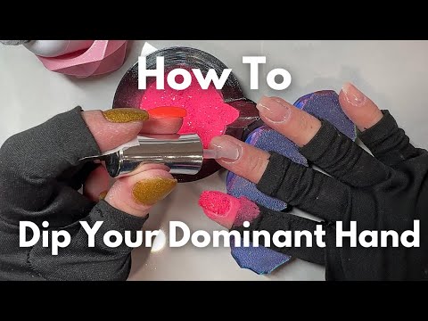 How To Master Dip On Your Dominant Hand Nails At Home / Beginner Friendly