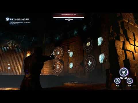 Marvel's Avengers Black panther dlc solve the puzzle using symbols in the hallway