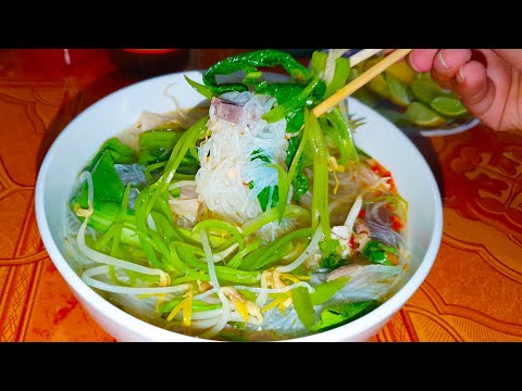 Pork Intestine Soup With Glass Noodle - Cost $1.50 For My Breakfast