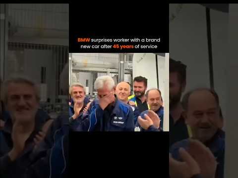 He worked in BMW for 45 years. This is what they gave him: