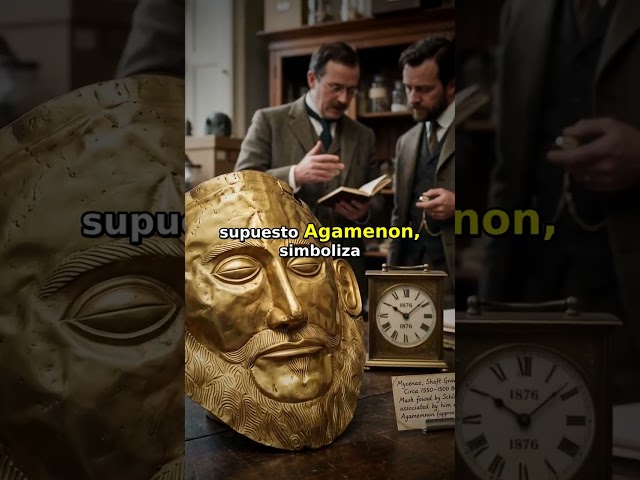 Vídeo relacionado con Estia Creations Máscara de Agamenón, escultura chapada en oro, réplica de máscara funeraria del rey micénico