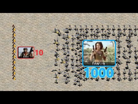 10 Boris vs 1k Tanya - This is Sparta - Red Alert 2
