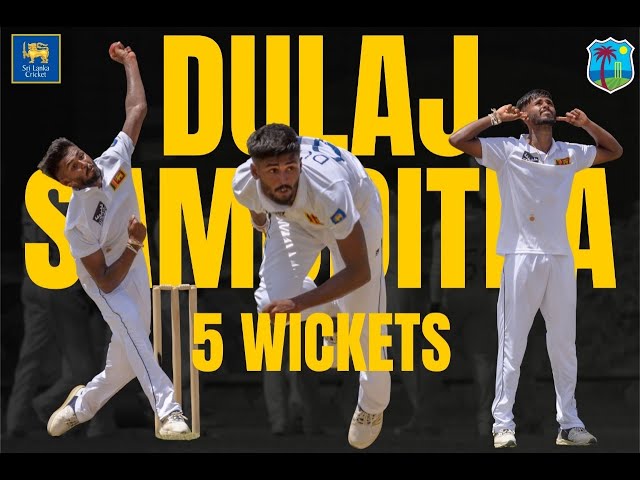 Dulaj Samuditha’s Stunning 5-Wicket Haul vs West Indies Emerging Team | Full Highlights