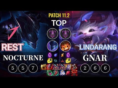 JT Rest Nocturne vs Lindarang Gnar Top - KR Patch 11.2