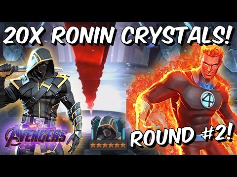 20x 6 Star Endgame Ronin Cavalier Featured Crystal Opening! - Round #2 - Marvel Contest of Champions