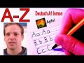 Deutsches Alphabet - Schreiben + Aussprache lernen - Anlaut + Buchstabieren - Buchstaben A-Z  German