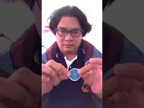 Chinese coin  magic changing color