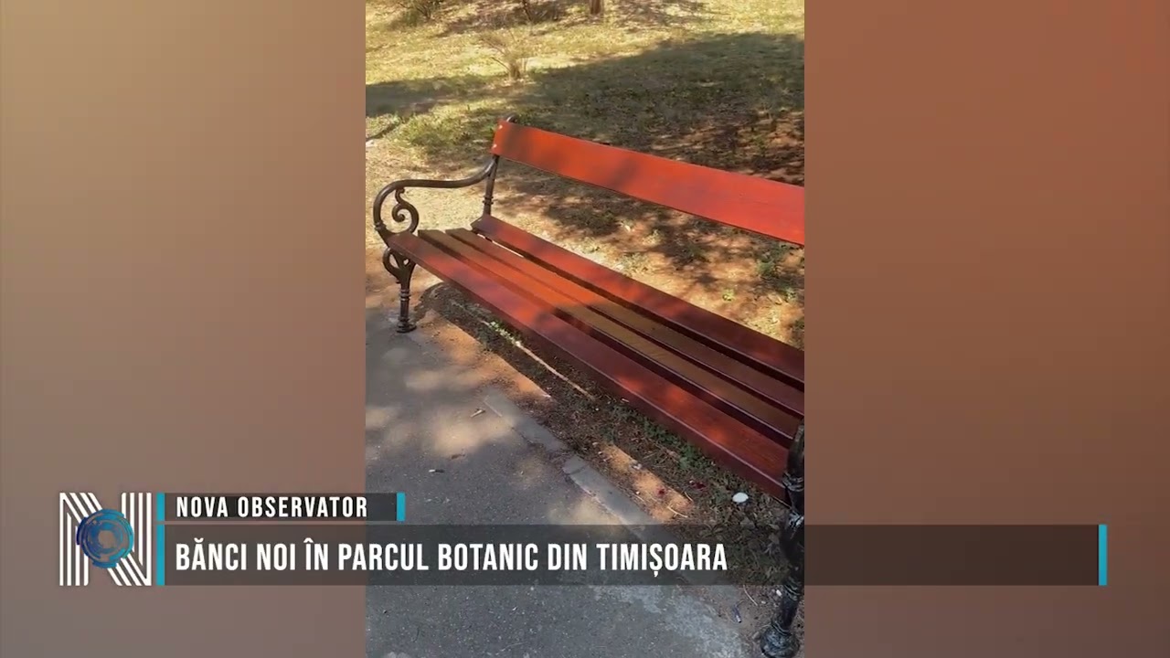 Bănci noi în Parcul Botanic din Timișoara