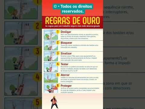 REGRAS DE OURO | As regras para um trabalho seguro com rede desenergizada