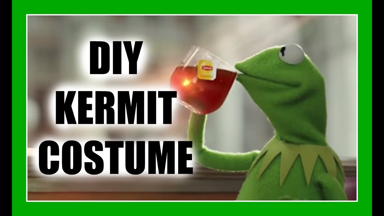 DIY Kermit the Frog Halloween costume