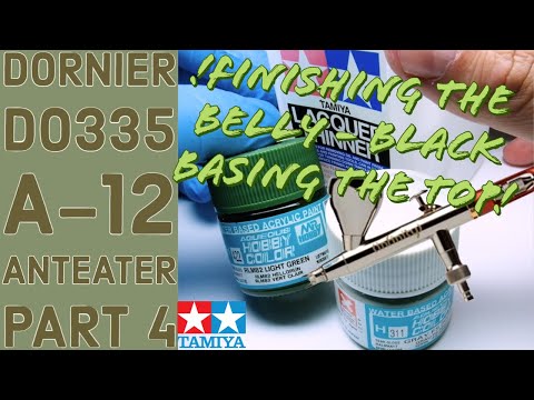 Belly done! Black basing the Top - Dornier Do335 A-12 Anteater - Part 3 - タミヤ - スケールモデル How to
