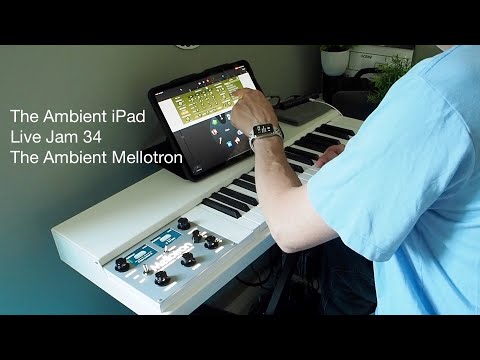 Ambient iPad Live Jam 34: Mellotron M4000D Clavichord with GarageBand, Eventide Blackhole, Kosmonaut