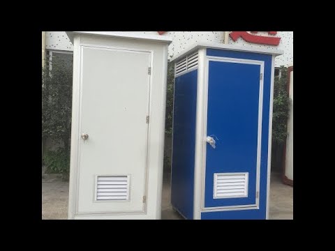 Installtion of prefab portable toilet