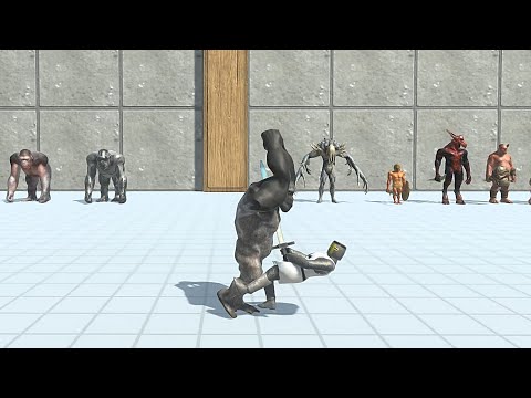 MUTANT PRIMATE WITH ALL GORO & OLD GORO VS INFERNAL + ANCIENT HUMAN - Animal Revolt Battle simulator