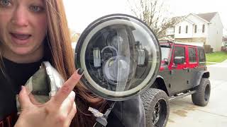 Review of 7 Inch Round LED Headlights KASLIGHT H6024 Led Headlight Halo Headlights 7'' Black