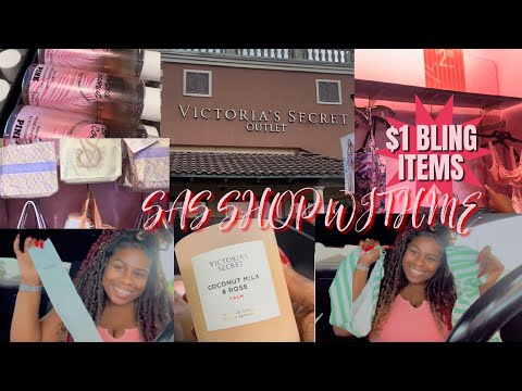 VICTORIA'S SECRET PINK SEMI ANUAL SALE CAMINHADA E TRANSPORTE! ACERTEI NO JACKPOT $1 BLING ITEMS