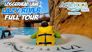 Loggerhead Lane Lazy River Ride Full Lap at Aquatica Water Park Orlando (Jan 2023) [4K]